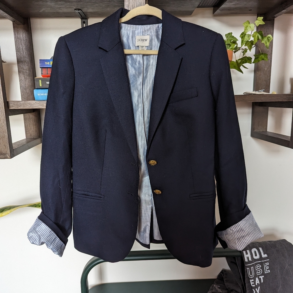 Navy blue J Crew blazer